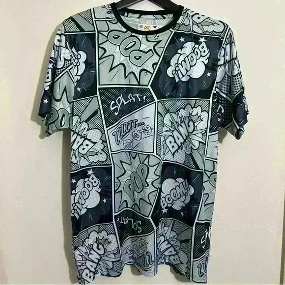 OH SNAP! Drill Clothing Co Men’s Shirt Pop Comic Art Pattern Retro 80’s/90’s XL - Picture 1 of 5